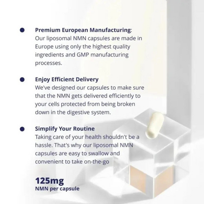 Liposomal NMN Capsules 125mg - 120 caps