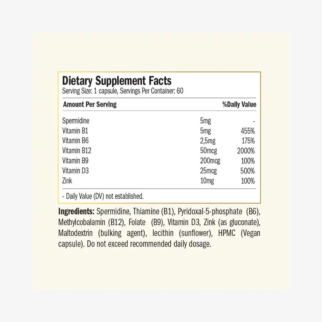 Liposomal Spermidine Fusion - 5mg - 60 caps